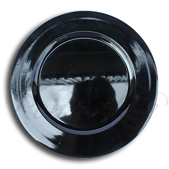 Underplate - Black Plastic Round Underplate