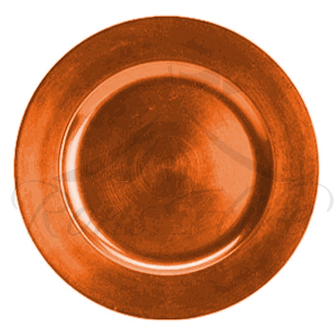 Underplate - Orange Plastic Round Underplate