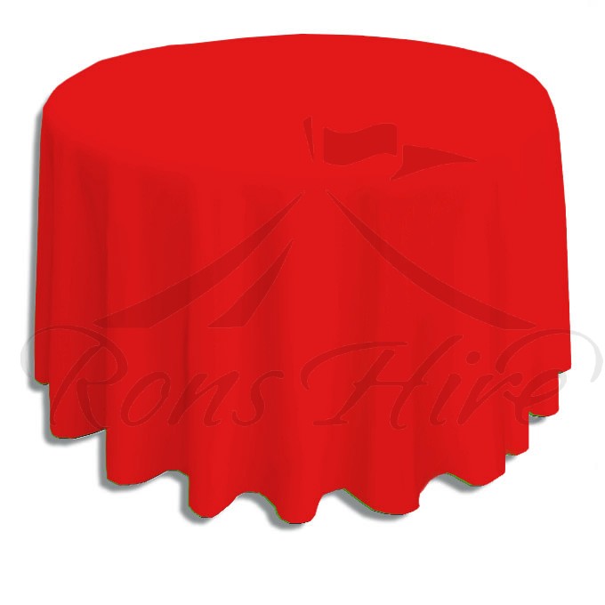 Tablecloth - Red Linen 3m Round Tablecloth