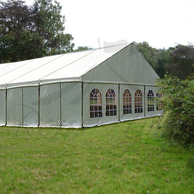 White Steel Frame Marquee - 9x27m