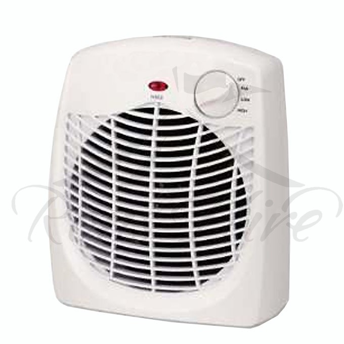 Fan Heater - White Plastic Small Fan Heater