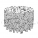 Tablecloth - Black & White Damask 3.3m Round Tablecloth