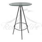 Table - Glass/Metal Prism Round Cocktail Table