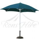 Umbrella - Green Metal 2.5m x 2.5m Hectagonal Umbrella with Base