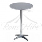 Table - Silver Aluminium Cocktail 0.9m Round Table
