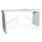 Cocktail Counter - White 2.4m Rectangular Cocktail Counter