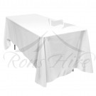 Tablecloth - White Linen 1.35m x 2.30m Rectangular Tablecloth