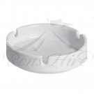 Ashtray - White Ceramic 10cm Round Ashtray