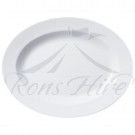 Platter - White Ceramic 38cm x 30cm Oval Platter