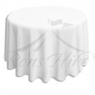 Tablecloth - White Scroll 3.2m Round Tablecloth