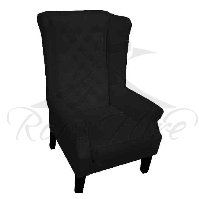 Chair - Black Wingback Chair
