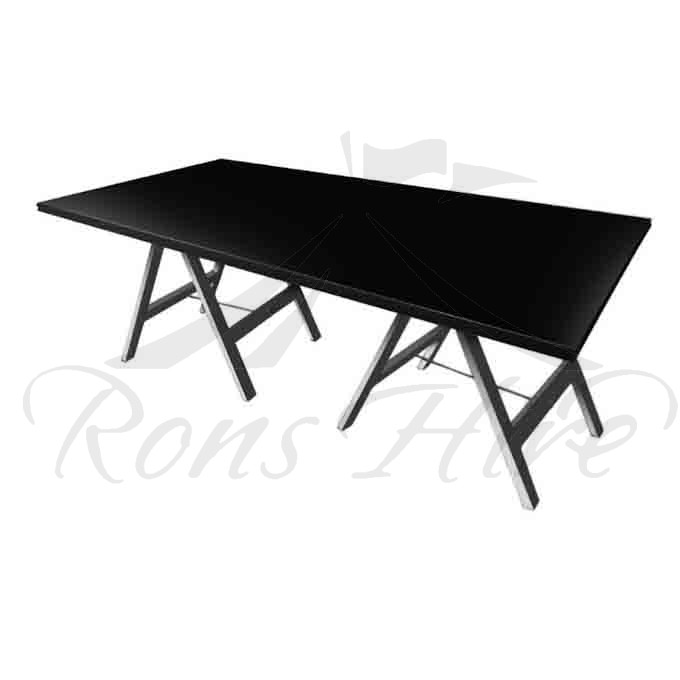 Table - Black Wooden Inanda 1.8m x 0.9m Rectangular Table