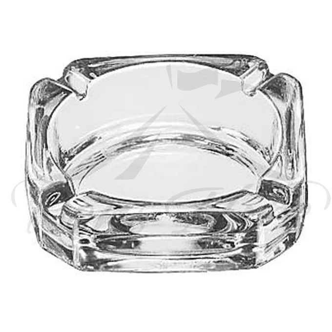 Ashtray - Clear Glass 10cm x 10cm Square Ashtray