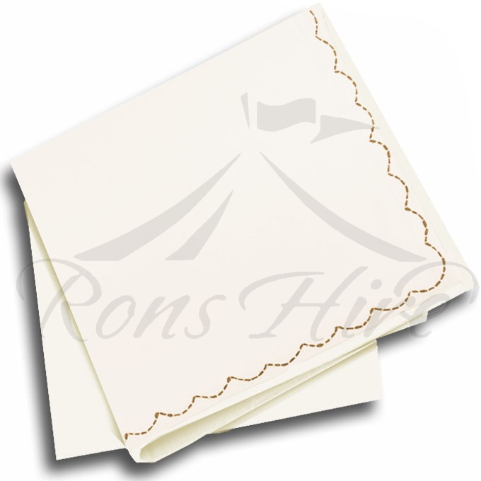 Napkin - Cream Scroll Napkin
