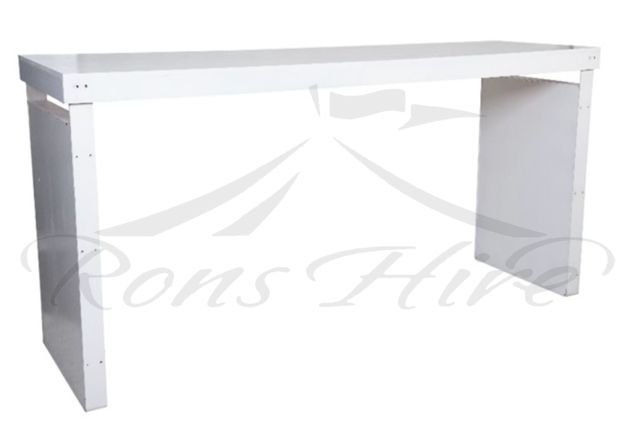 Cocktail Counter - White 2.4m Rectangular Cocktail Counter