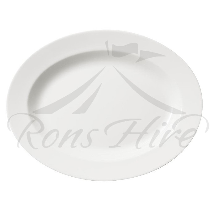 Platter - White 35cm Oval Platter