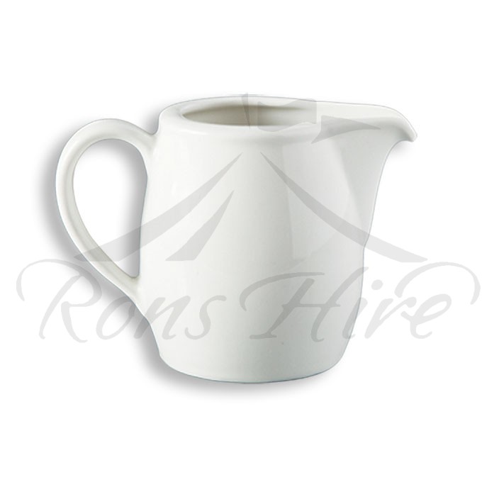 Jug - White Ceramic Continental China Blanco 250ml SH500 Milk Jug