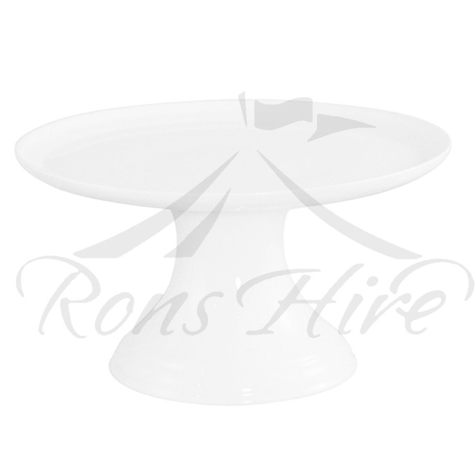 Stand - White Ceramic Elevated Medium Round Cake Stand