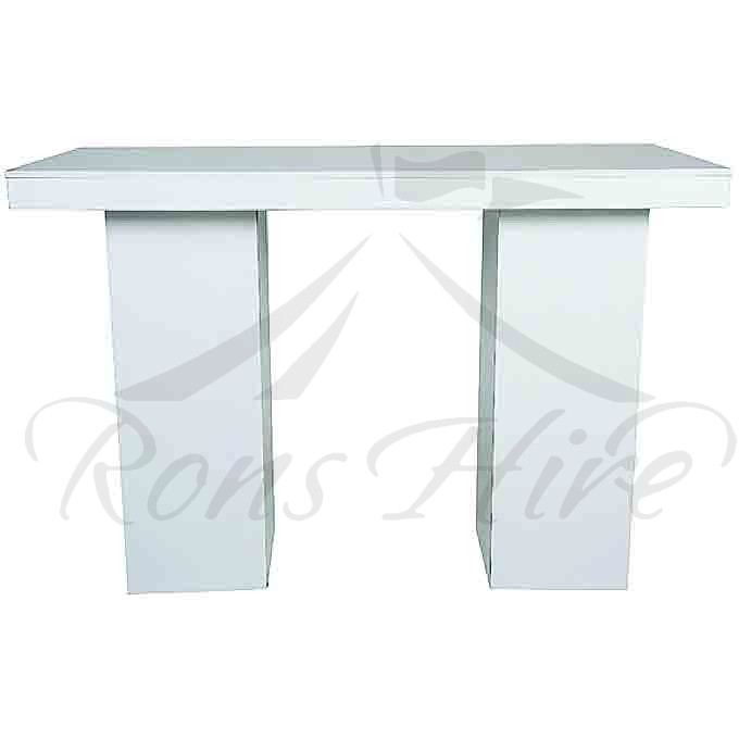 Cocktail Counter - White 1.8m Rectangular Cocktail Counter