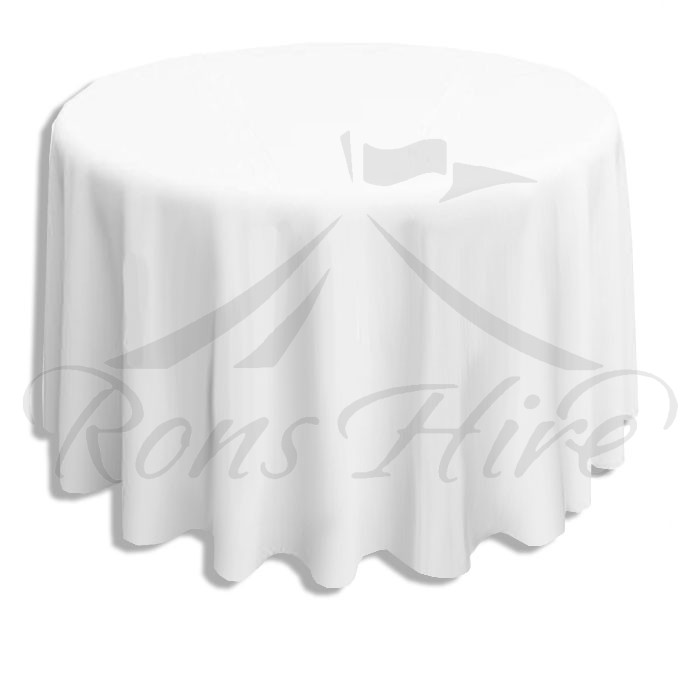 Tablecloth - White Linen 3m Round Tablecloth