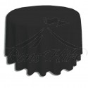 Tablecloth - Black Linen 3.3m Round Tablecloth