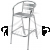 Chair Cocktail - Aluminium Arm Bar 
